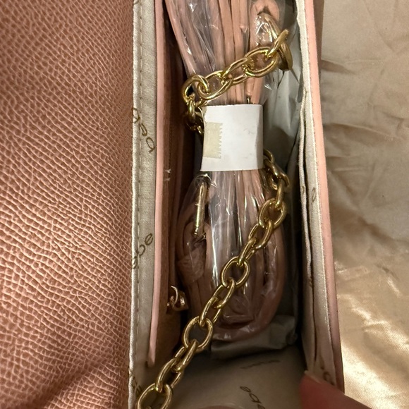Bebe Pink Crossbody Bag with Gold Chain - Picture 3 of 5